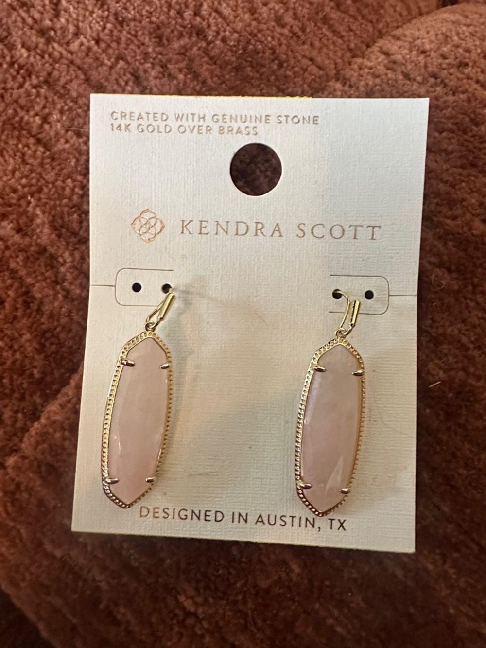 Kendra Scott Gold & Blush Elle Drop Earrings